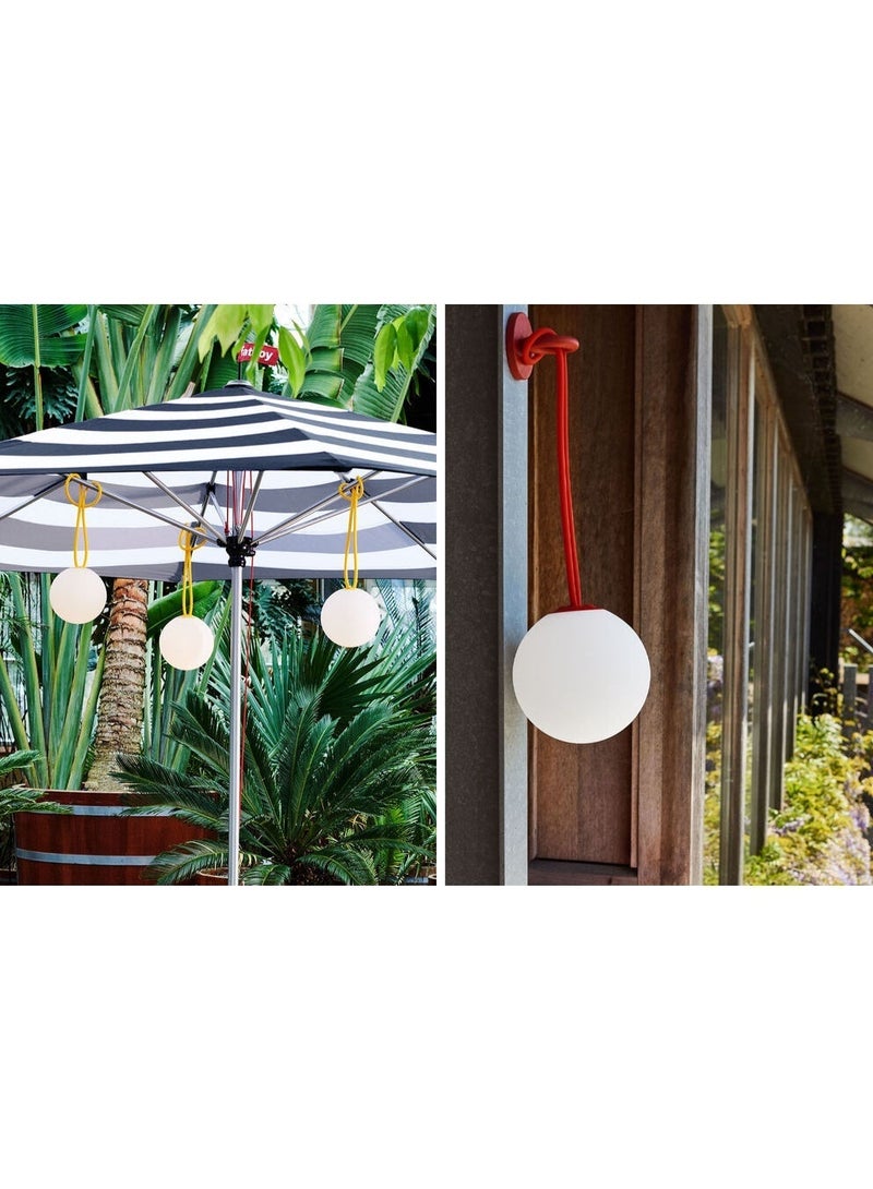 Fatboy Bolleke Rechargeable Hanging LED Light – Portable, 3 Brightness Settings, IP55 Splashproof, USB Rechargeable, Rubber Loop Handle, 100 cm Hanging Loop - (Light grey) - Image 2